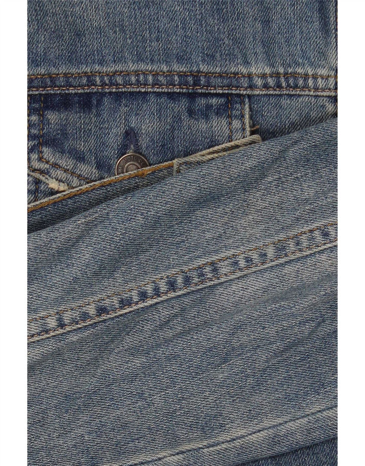 Jachetă Moto Womens Denim UK 12 Medium Blue Bumbac