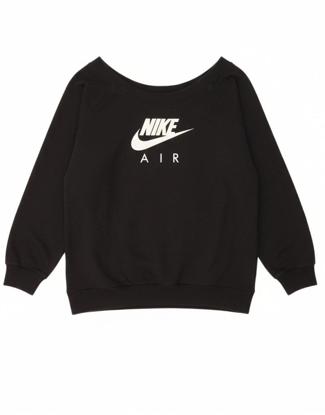 NIKE Womens Oversized Graphic Sweatshirt Jumper UK 14 Medium Black