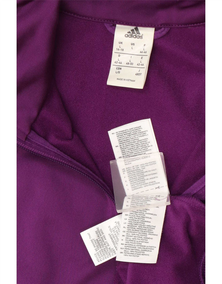 Jachetă de trening Adidas pentru femei UK 16/18 Poliester violet mare