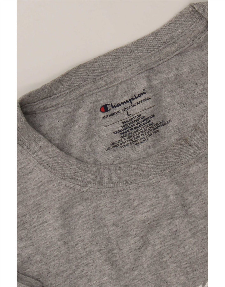 Tricou grafic pentru bărbați Champion Top mare din bumbac gri