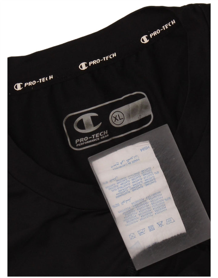 Tricou grafic pentru bărbați CHAMPION Top XL Poliester negru