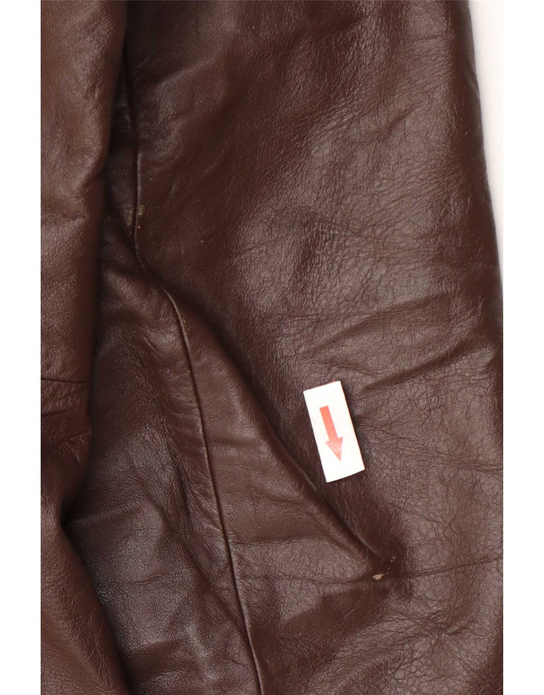 Palton din piele dublu pentru bărbați de epocă UK 36 Burgundy mic
