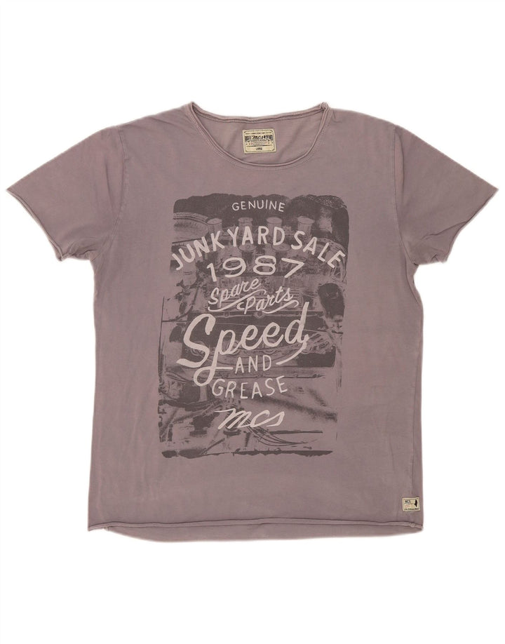 Tricou grafic Marlboro Classics pentru bărbați Top mare gri