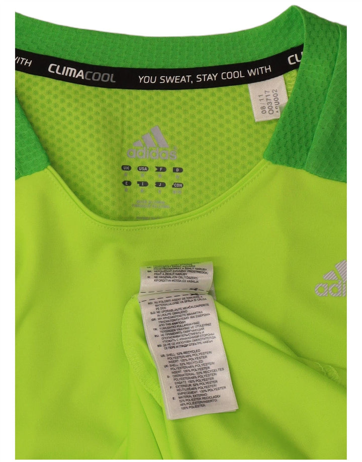 Tricou regulat ADIDAS pentru bărbați, poliester cu dungi verzi medii Sport