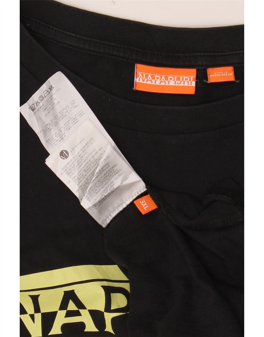 NAPAPIJRI Top grafic pentru bărbați cu mânecă lungă 3XL bumbac negru