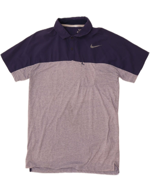 Tricou polo Nike pentru bărbați Dri Fit, mare, gri, nailon color bloc