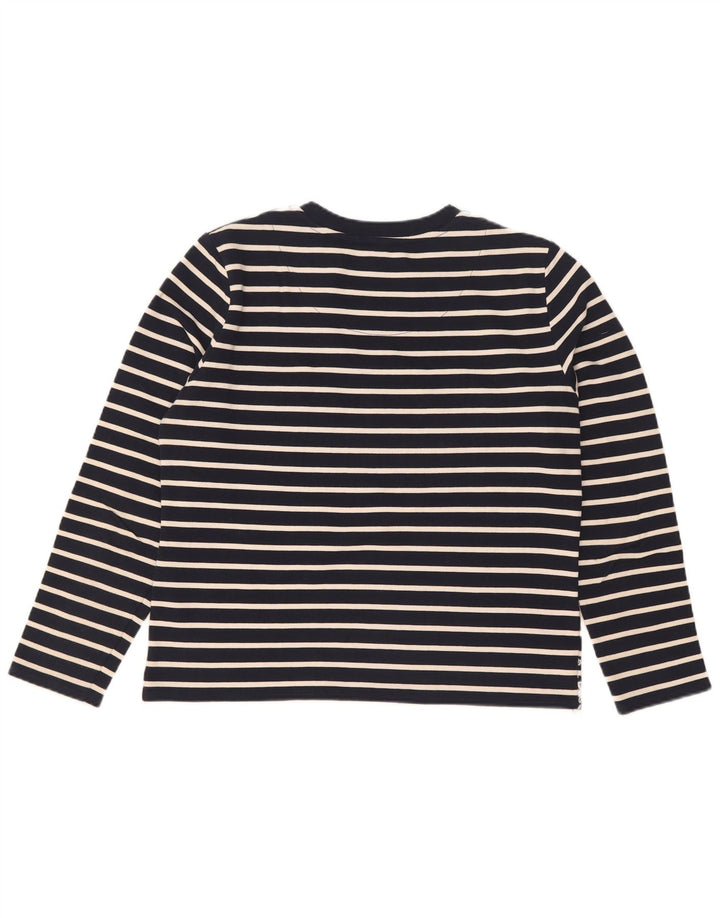 Top supradimensionat pentru femei Superdry cu mânecă lungă UK 10 mic, bleumarin, cu dungi