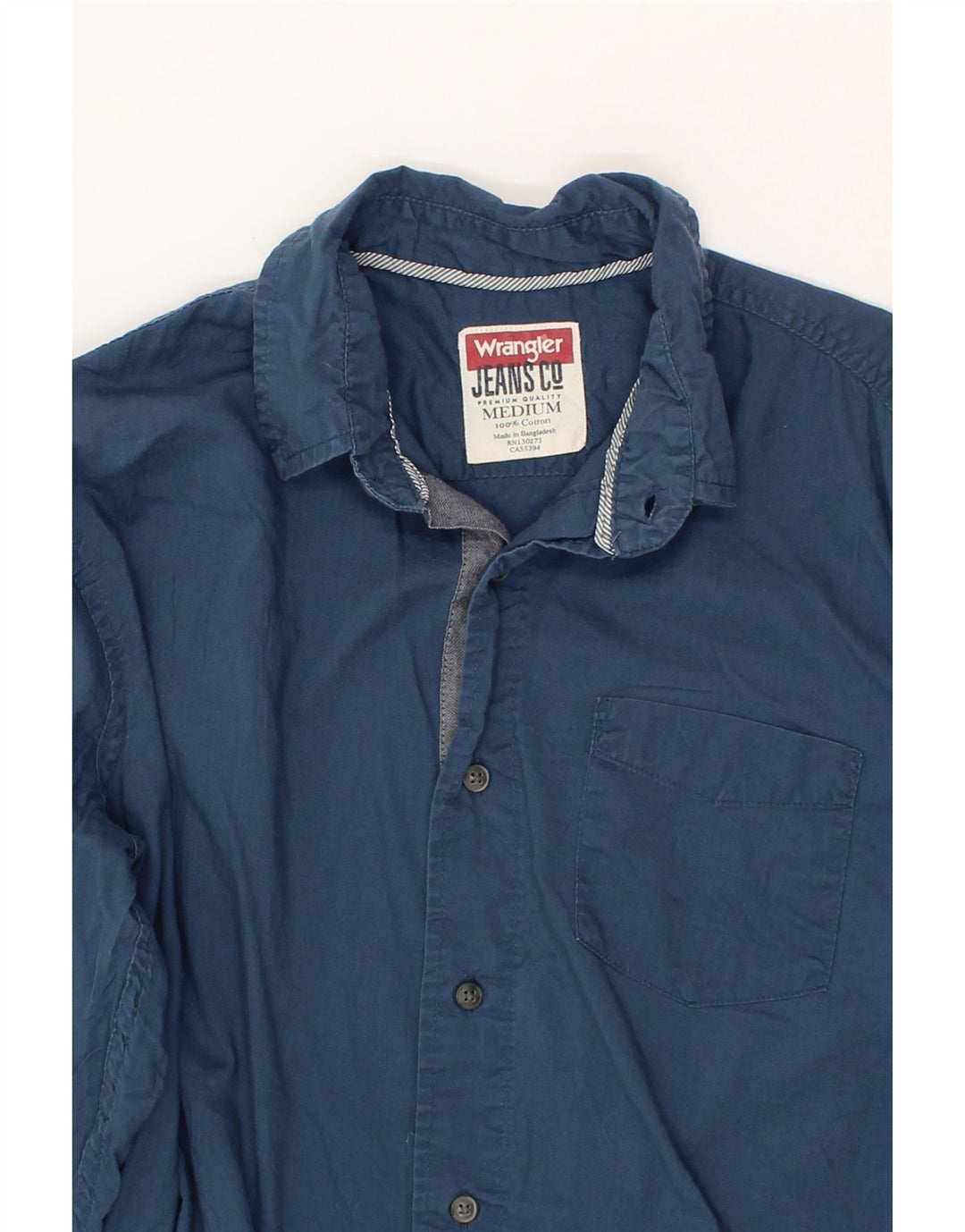 WRANGLER Mens Shirt Medium Navy Blue Cotton Vintage Wrangler and Second-Hand Wrangler from Messina Hembry 