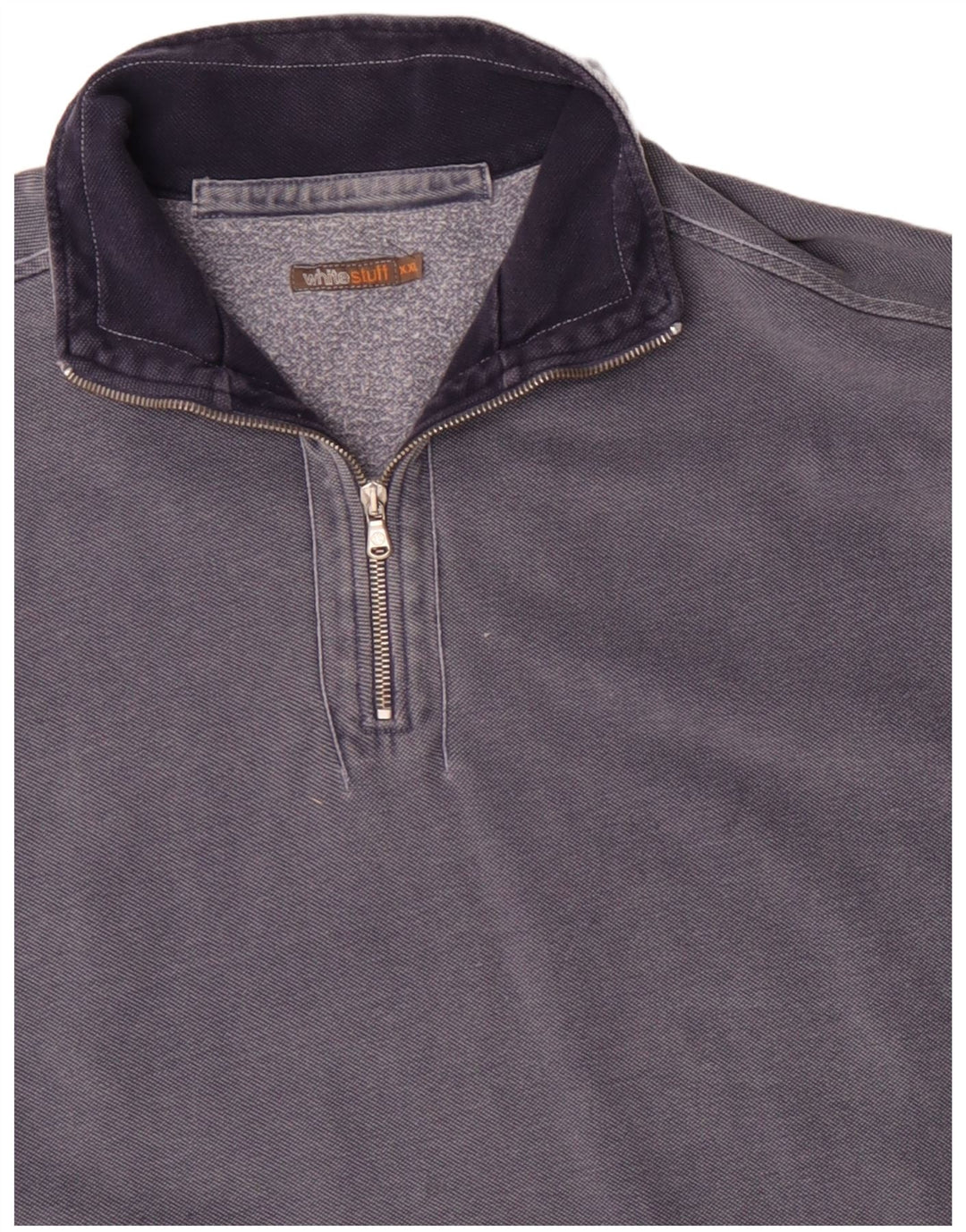 WHITE STUFF Hanorac cu fermoar pentru bărbați Pulover 2XL Bumbac bleumarin