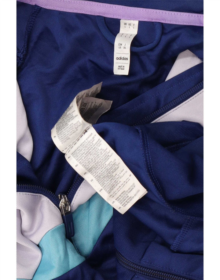 Jachetă de top pentru trening Aeroready pentru bărbați Adidas, mare, albastru, poliester color bloc