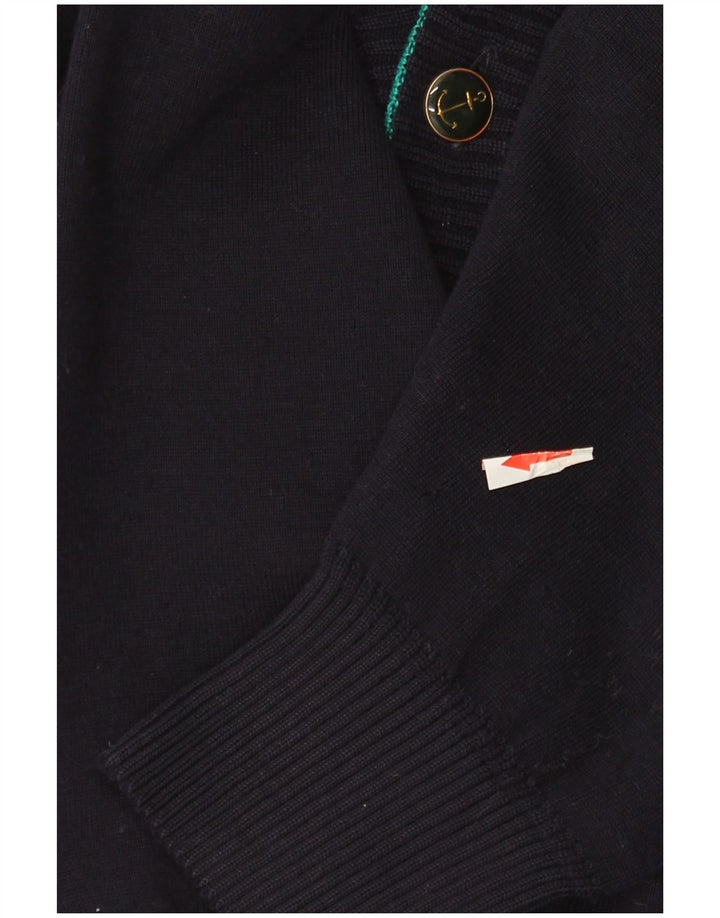 Pulover cardigan pentru bărbați Blue Drake, mare, lână bleumarin