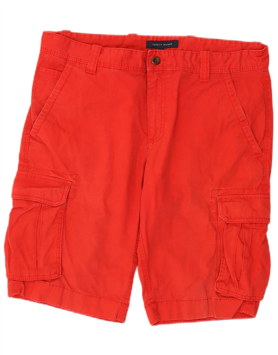 TOMMY HILFIGER Pantaloni scurți cargo pentru bărbați W36, bumbac roșu mare