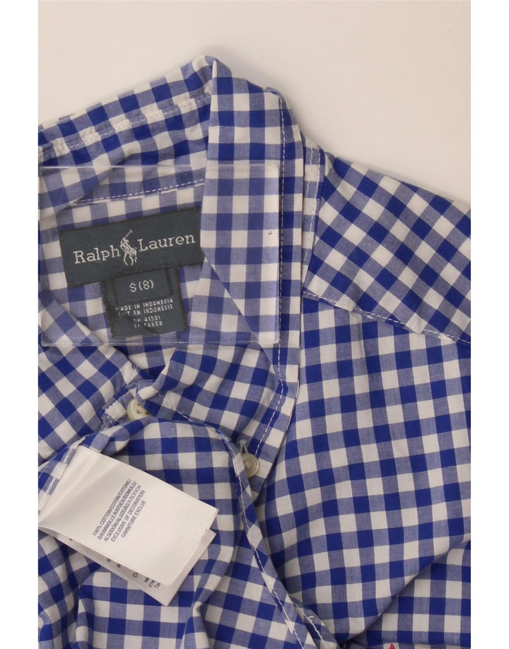 Cămașă Ralph Lauren Băieți 7-8 Ani Mic Albastru Gingham Bumbac