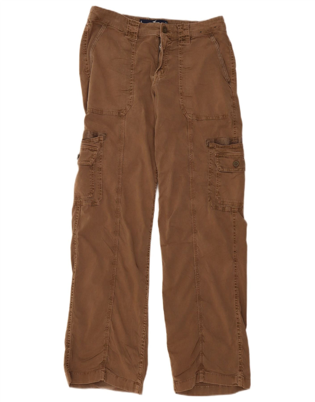 HOLLISTER Pantaloni cargo largi cu talie joasă pentru femei, mici W26 L31 maro