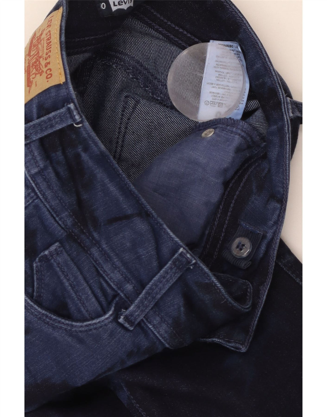 Blugi slim pentru baieti LEVI'S 9-10 ani bleumarin din bumbac Tie Dye