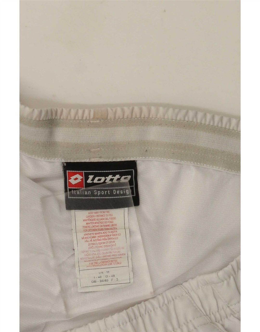 Pantaloni scurti sport pentru bărbați Lotto UK 38/40 Poliester alb mediu