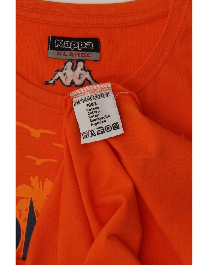 Vestă grafică pentru bărbați Kappa XL, bumbac portocaliu