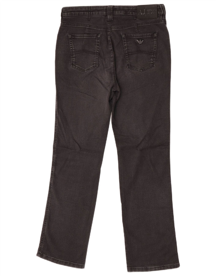 Blugi drepti pentru femei Armani W30 L30 bumbac negru