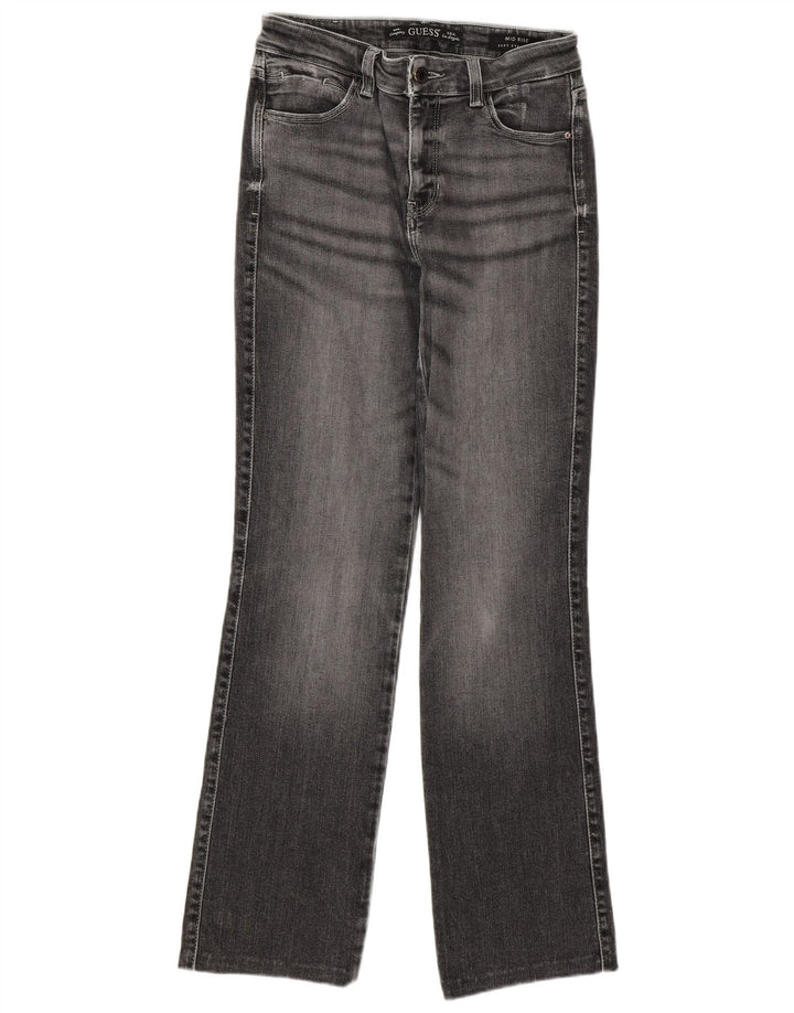 Blugi drepti GUESS pentru femei cu talie medie W27 L30 gri