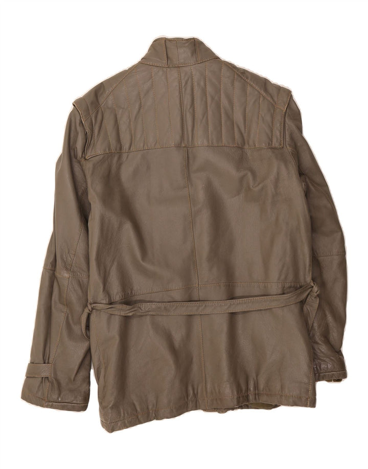 VINTAGE Womens Leather Coat IT 48 XL Brown Leather Vintage Vintage and Second-Hand Vintage from Messina Hembry 