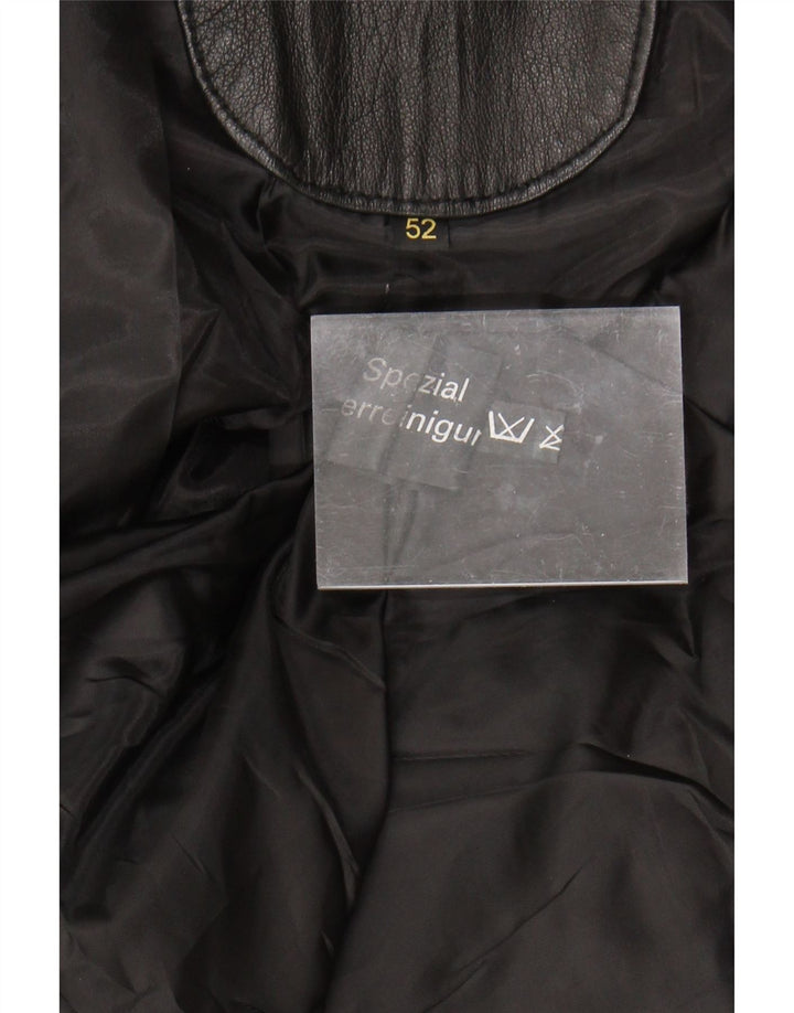 Geacă din piele vintage pentru bărbați IT 52 XL din piele neagră