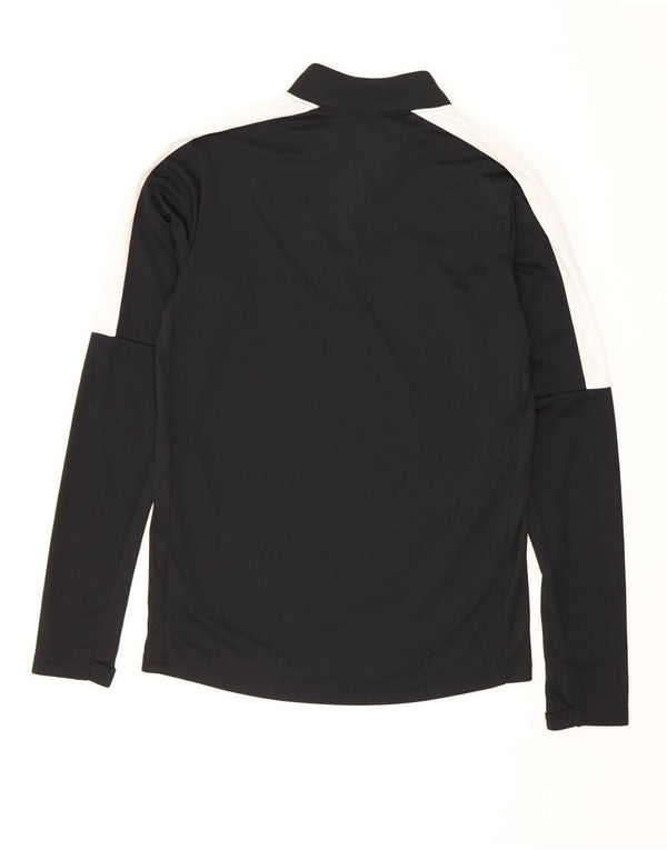 Nike Mens Dri Fit Zip Neck Top Long Sleeve Small Black Colourblock