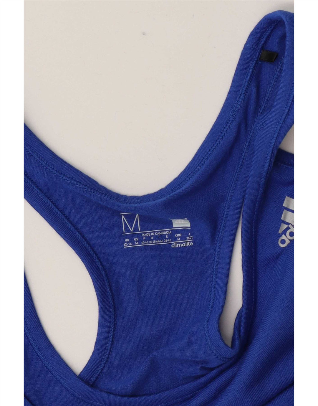 Adidas Climalite Vest Top pentru femei UK 12/14 Medium Blue