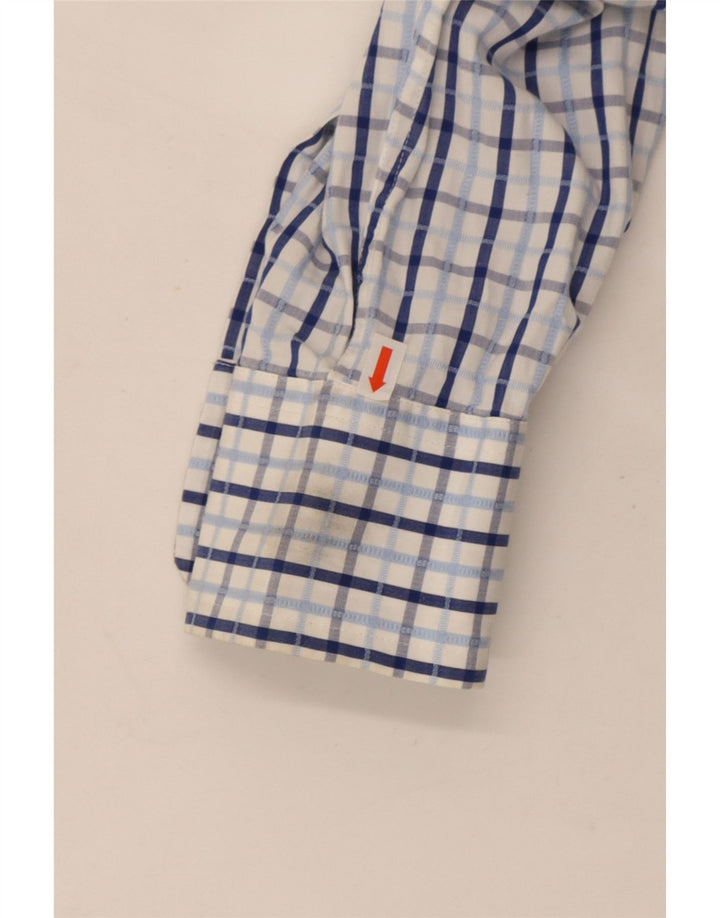 Cămașă pentru bărbați Ted Baker Mărimea 3, bumbac cu carouri albastru mediu