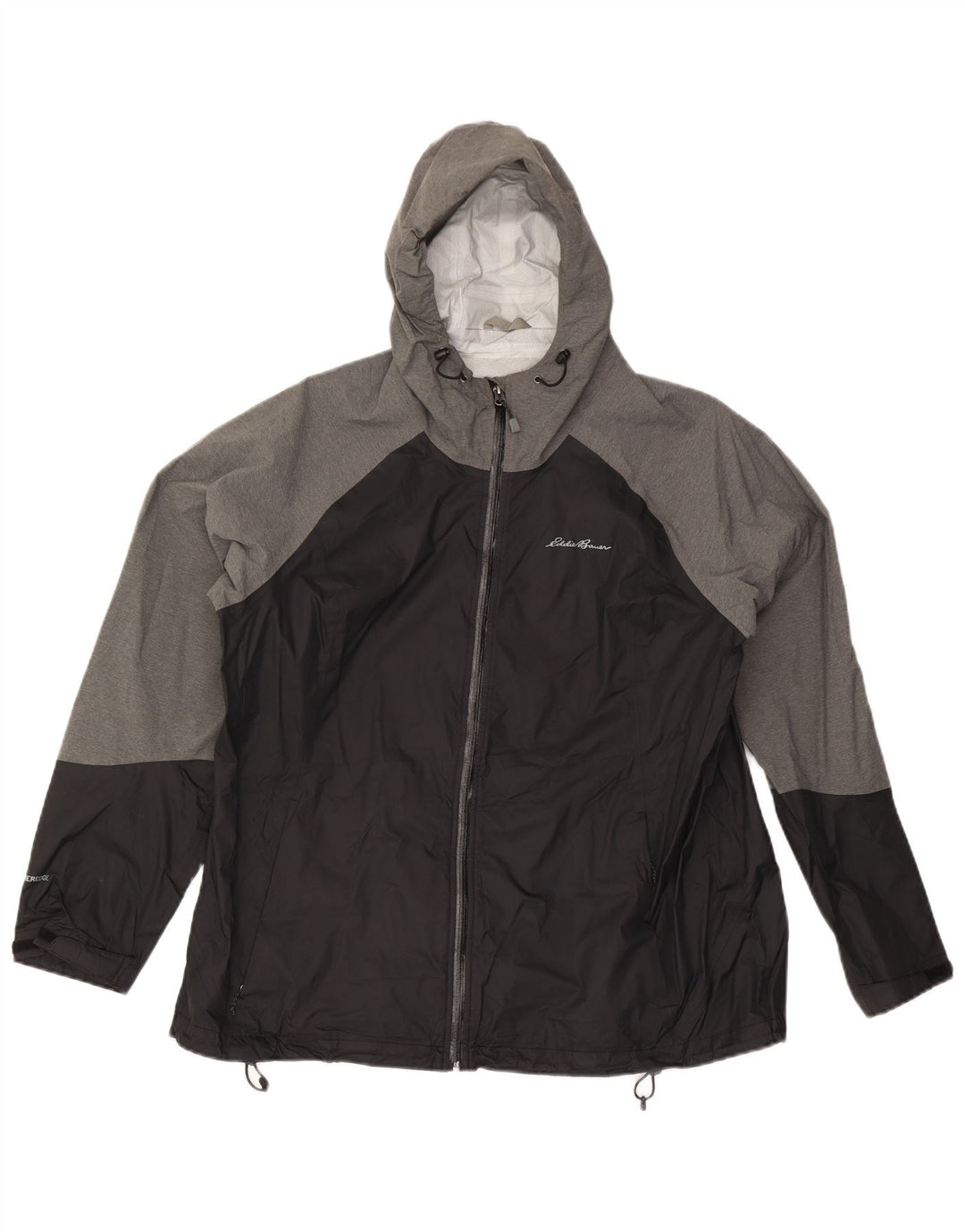 EDDIE BAUER Jachetă de ploaie Weather Edge pentru femei UK 20 2XL Negru Colorblock