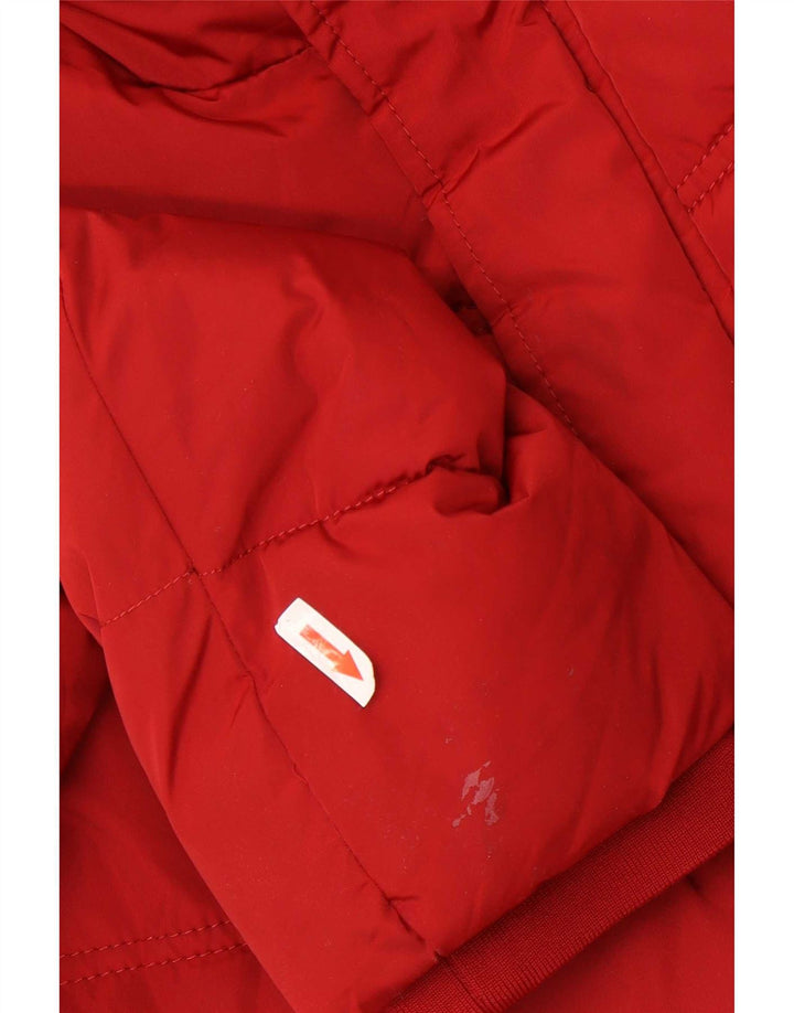Jachetă căptușită cu glugă pentru bărbați Zara UK 44 2XL Poliester roșu