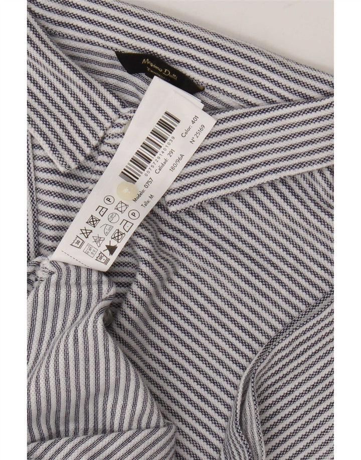Tricou polo Massimo Dutti pentru bărbați, bumbac cu dungi albastre medii