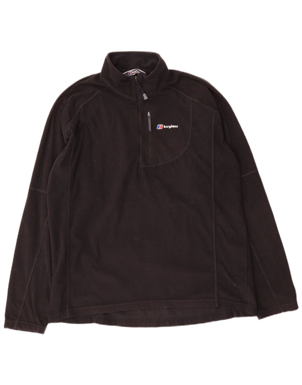 Berghaus Mens Zip Neck Fleece Jumper XL Black Polyester