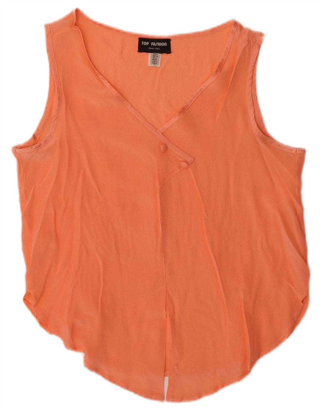 Vest Vest Top pentru femei UK 14 mare, portocaliu, mătase