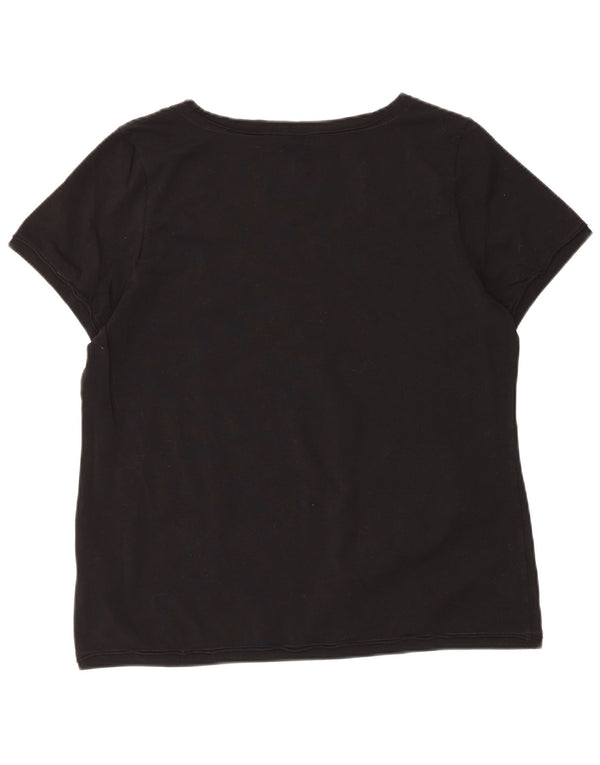 Tricou grafic Liu Jo pentru femei Top IT 52 XL bumbac negru