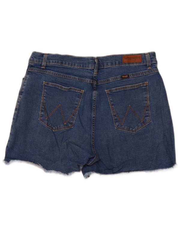 Pantaloni scurți din denim Wrangler pentru femei cu talie înaltă US 16 2XL W34 Albastru