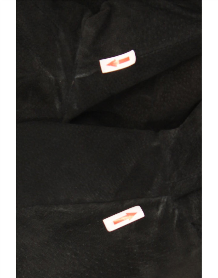 Blazer Vintage pentru bărbați cu 3 nasturi din piele intoarsa, UK 38 Medium Black