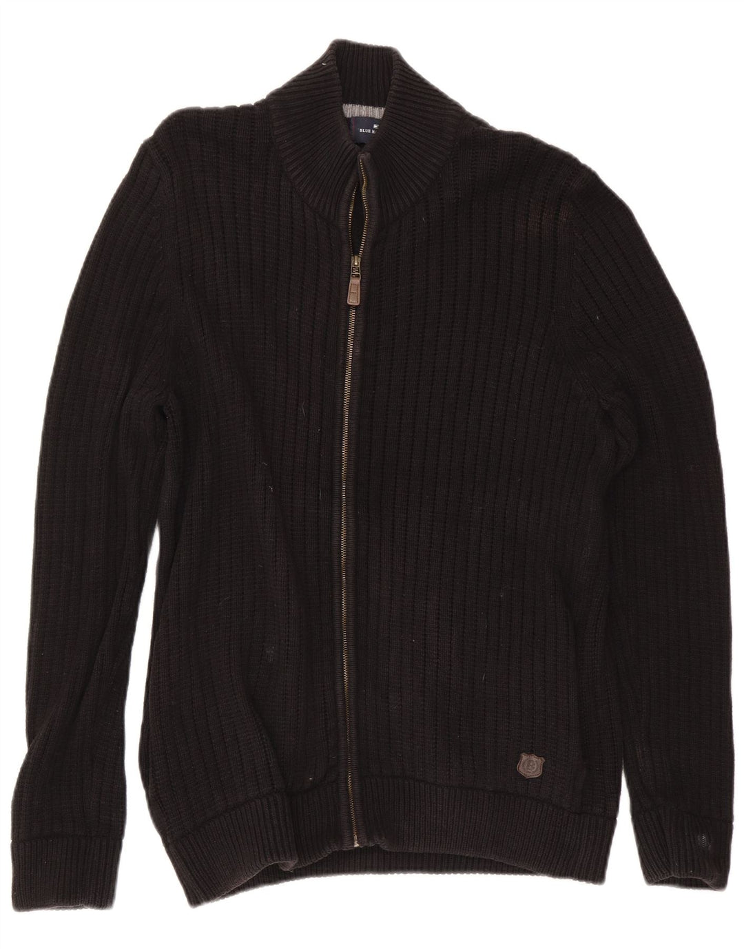 Pulover Cardigan Blue Harbour pentru bărbați Marks & Spencer, bumbac mare, negru