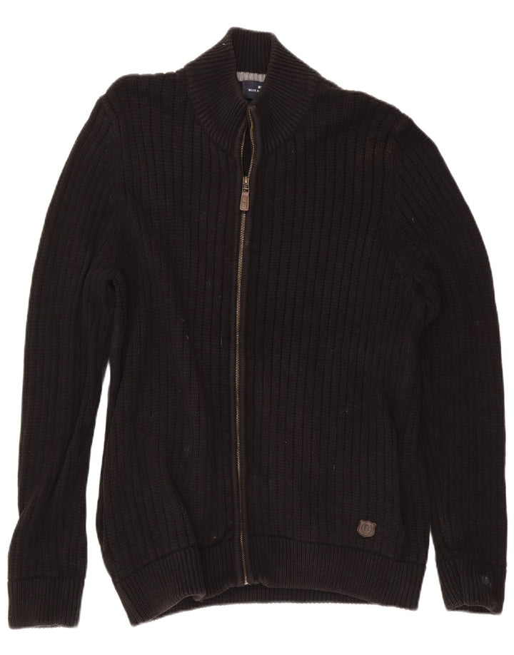Pulover Cardigan Blue Harbour pentru bărbați Marks & Spencer, bumbac mare, negru