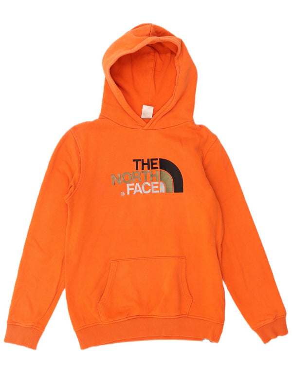 The North Face Boys Graphic Hoodie Jumper 14-15 ani XL bumbac portocaliu