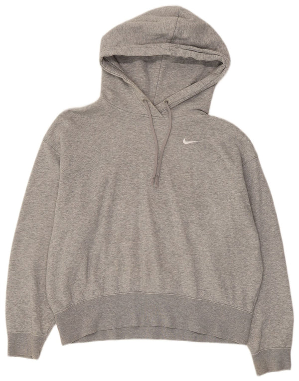 Pulover supradimensionat NIKE pentru femei UK 10, mic, gri, bumbac cu pete