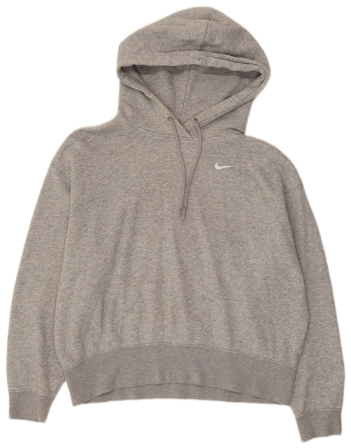 Pulover supradimensionat NIKE pentru femei UK 10, mic, gri, bumbac cu pete