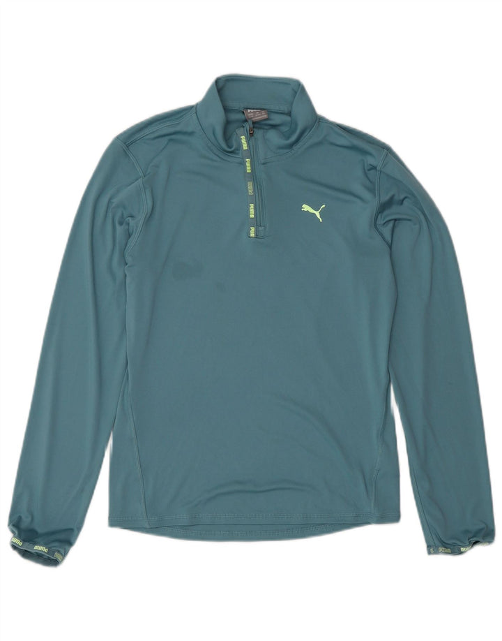 Trening Puma Boys Zip Neck Pullover Top 13-14 ani Poliester albastru