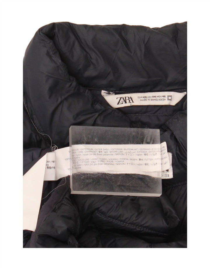 Jachetă căptușită pentru bărbați ZARA UK 44 2XL Nylon negru