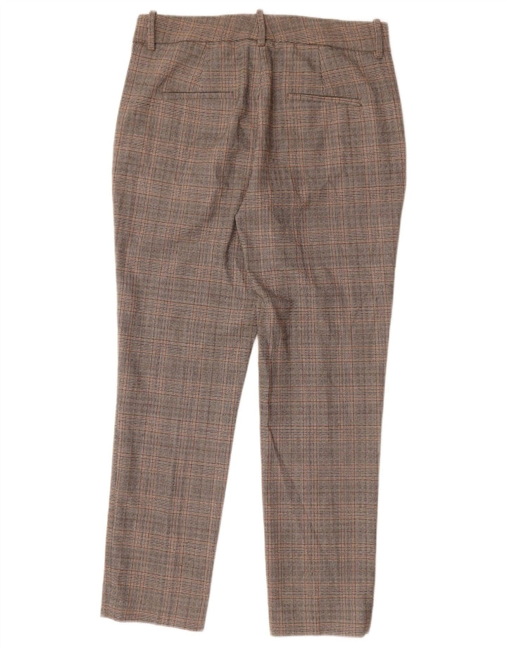 Pantaloni chino slim pentru femei Zara EU 38 Mici L28 L27 Poliester cu carouri gri