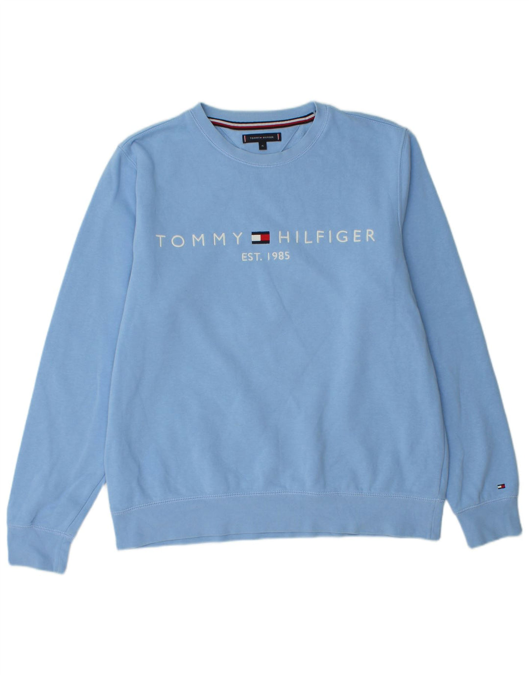 TOMMY HILFIGER Hanorac grafic pentru bărbați Pulover XL Bumbac albastru