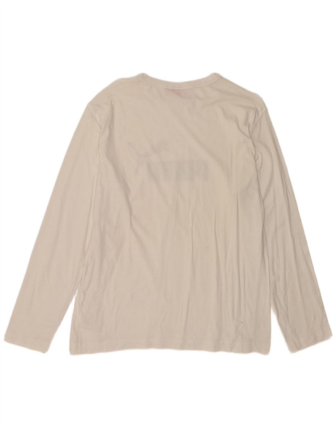 Top grafic PUMA cu mânecă lungă pentru bărbați, bumbac alb mediu