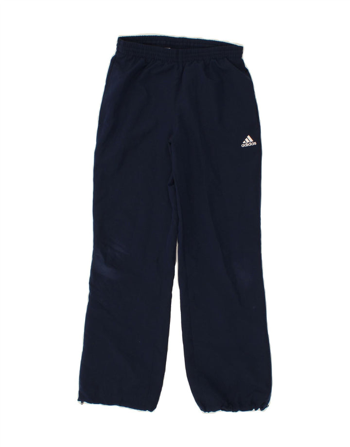 ADIDAS Boys Climalite Tracksuit Trousers 9-10 Years Navy Blue Polyester Vintage Adidas and Second-Hand Adidas from Messina Hembry 