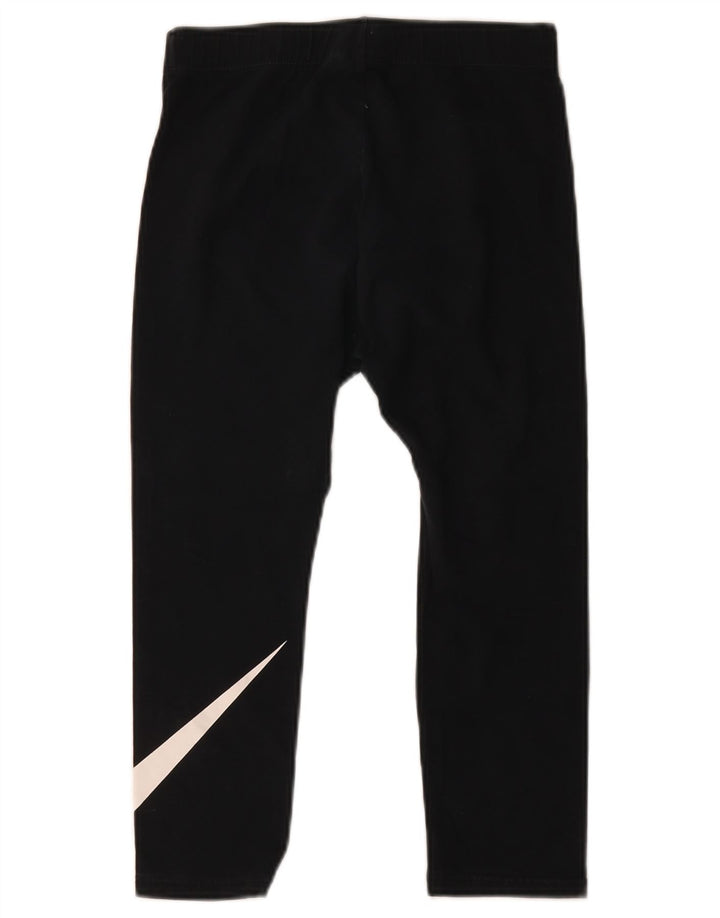 Leggings Nike Graphic Capri pentru femei UK 8 Small Black Bumbac