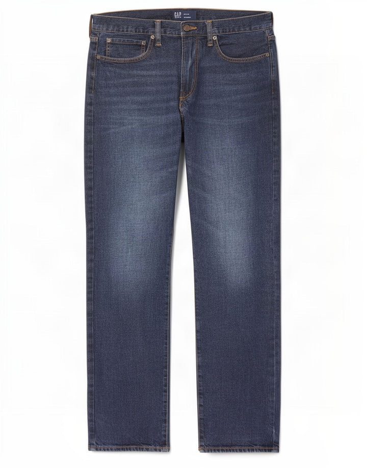 Blugi Gap Bărbați Drepți L34 L31 Bumbac bleumarin