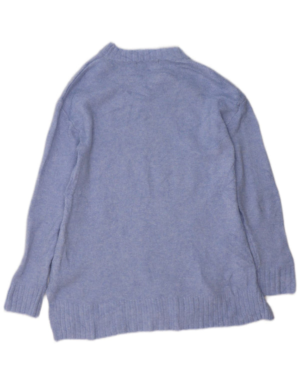 Pulover pentru femei Marks & Spencer, cu paragate, cu gât turnu, UK 10 Small Blue